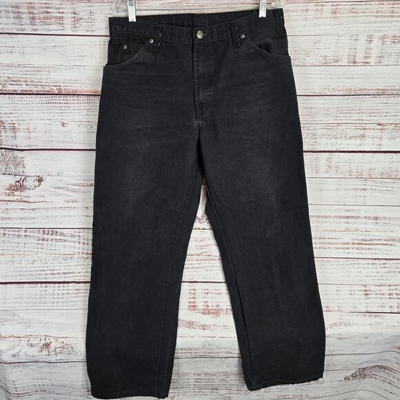 Dickies Mens Black Jeans Fits 34X30 Classic Rugged Outdoor Heavy Denim Cabin - Picture 1 of 12